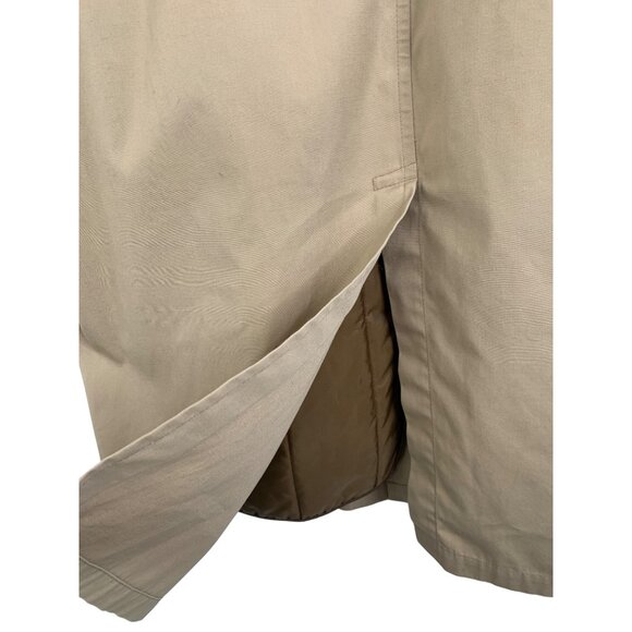 VTG London Fog Mens Trench Over Coat Zip Liner Size 44R USA Tan Pockets  8552 - Picture 8 of 11